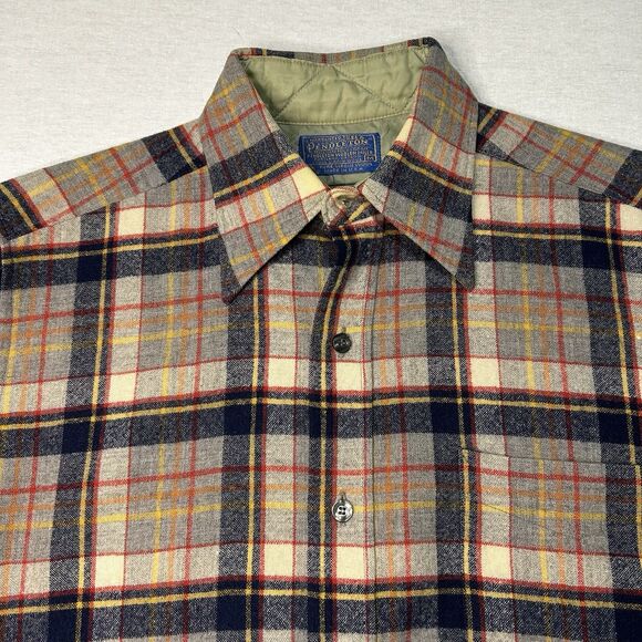 Pendleton Short Sleeve Shirt, Size M, Vintage Plaid 1970's - 80's, 100% Wool - Picture 1 of 6